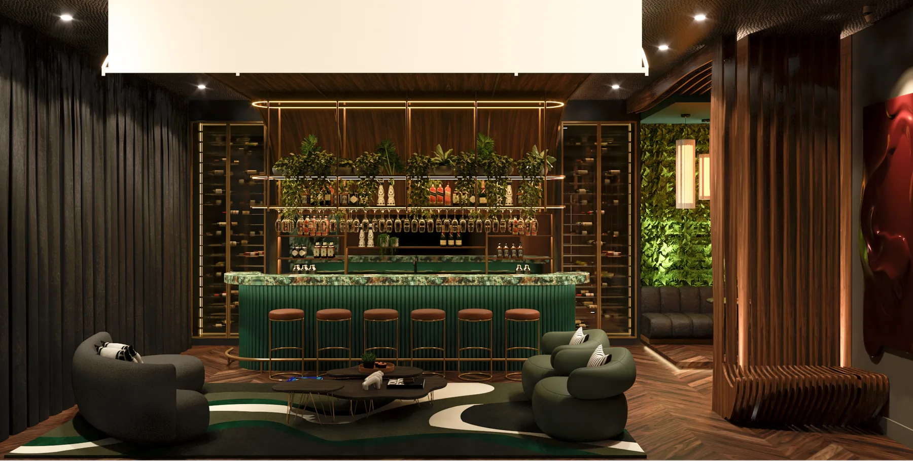 RENDER PM, Club Room, interior detail 1