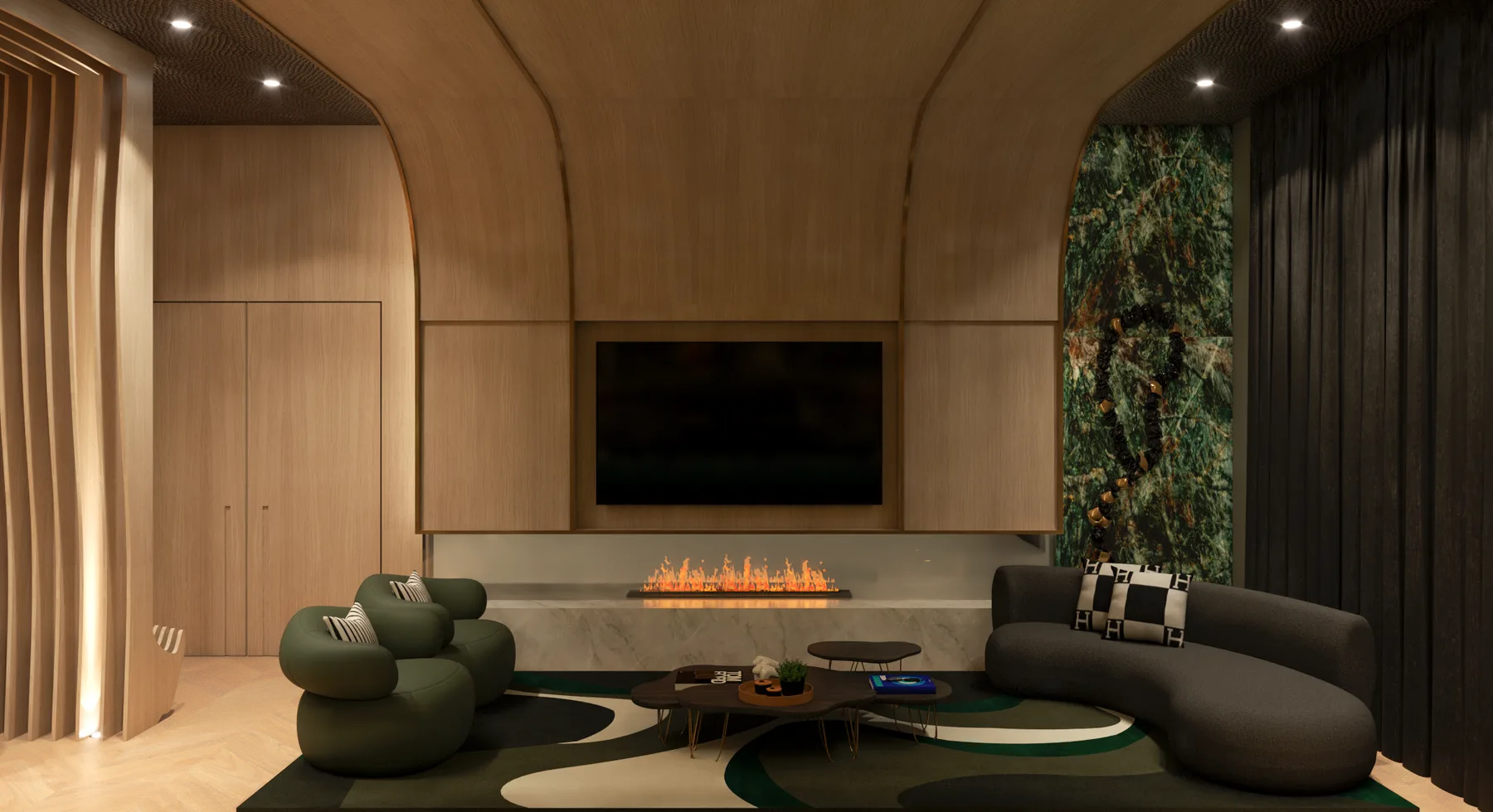 RENDER PM, Club Room, interior detail 4