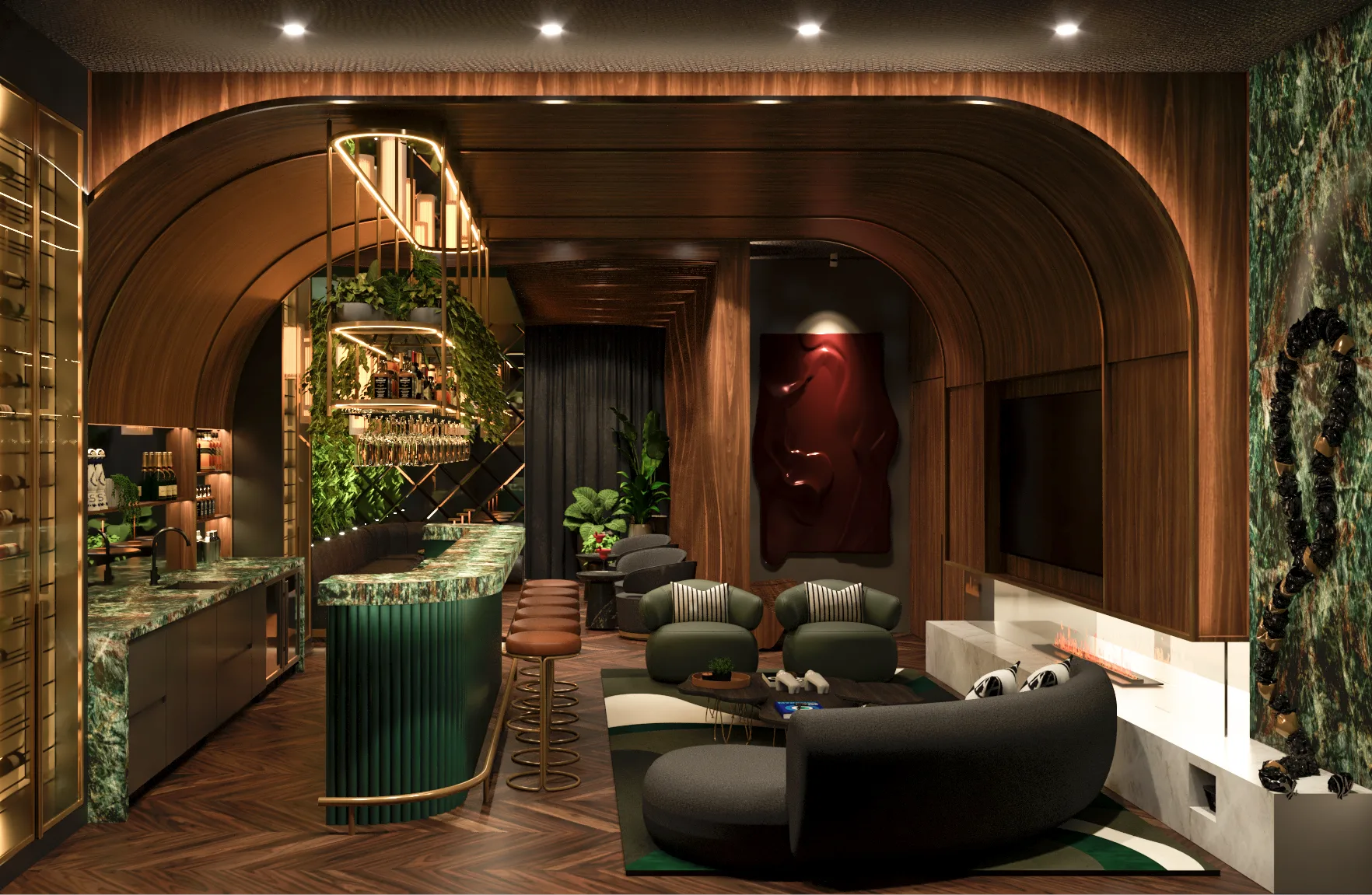 RENDER PM, Club Room, interior detail 9