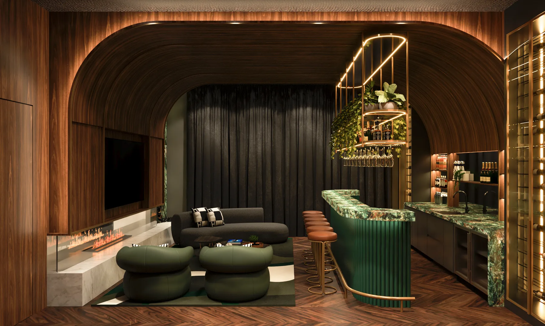 RENDER PM, Club Room, interior detail 14