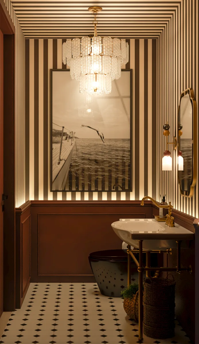 EC SALON, Restrooms, interior detail 15