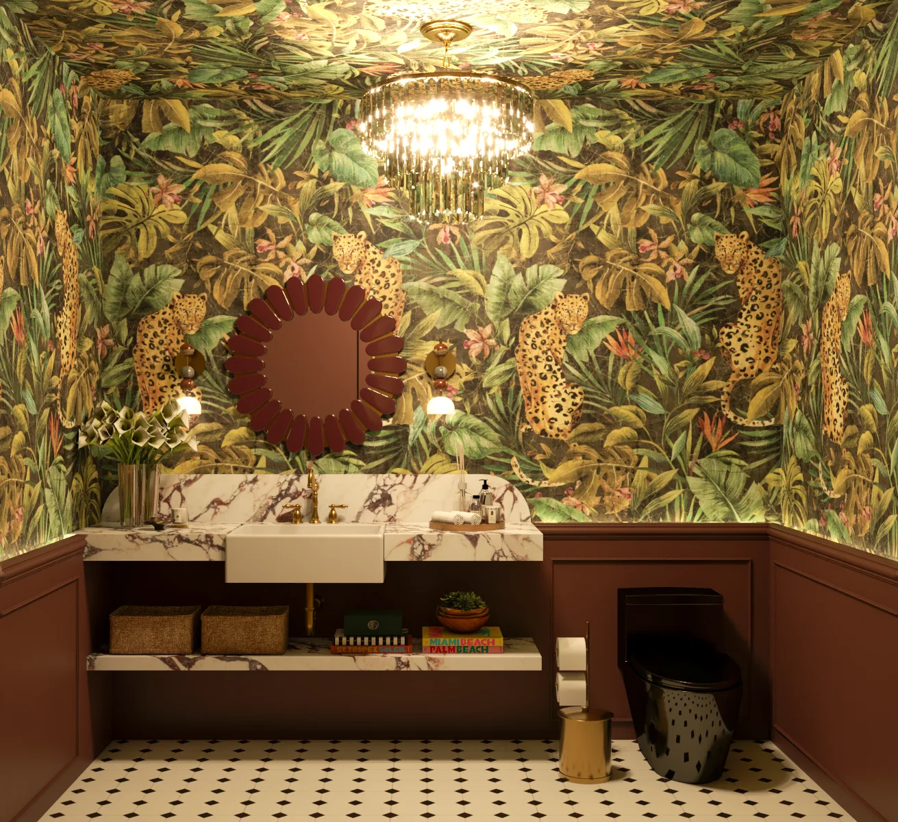 EC SALON, Restrooms, interior detail 16