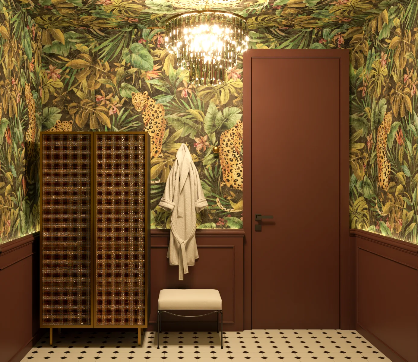 EC SALON, Restrooms, interior detail 18
