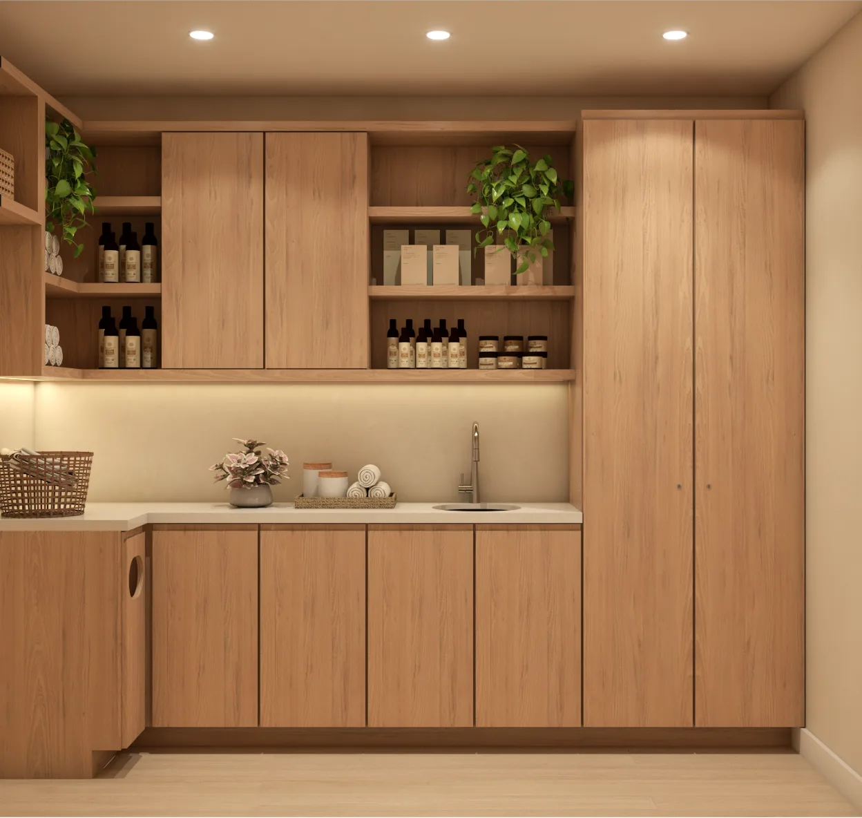 EC SALON, Laundry & Storage, interior detail 19