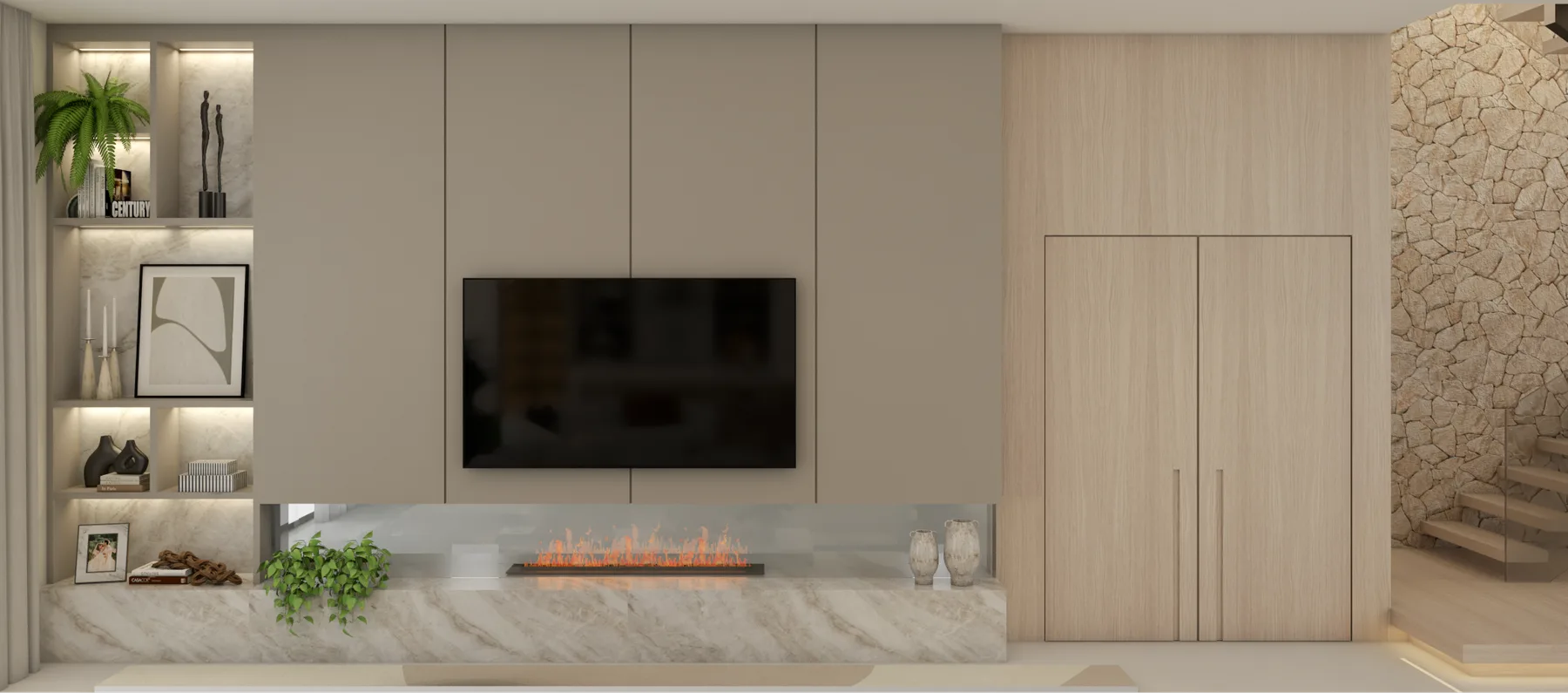 RENDER PM, Living, interior detail 25