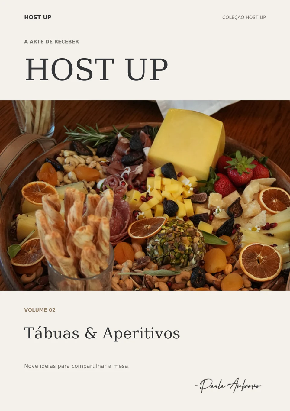 Capa do guia HOST UP Tábuas & Aperitivos, por Paula Ambrosio